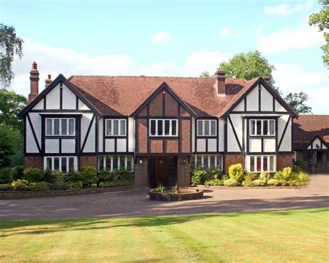 what makes a house a tudor|tudor houses close together.